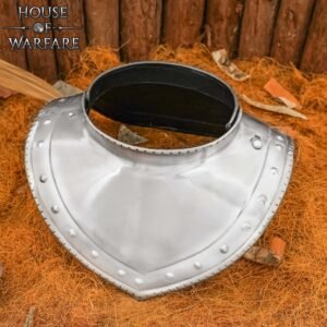 15th–16th Century Steel Gorget – Medieval Neck & Collar Armor