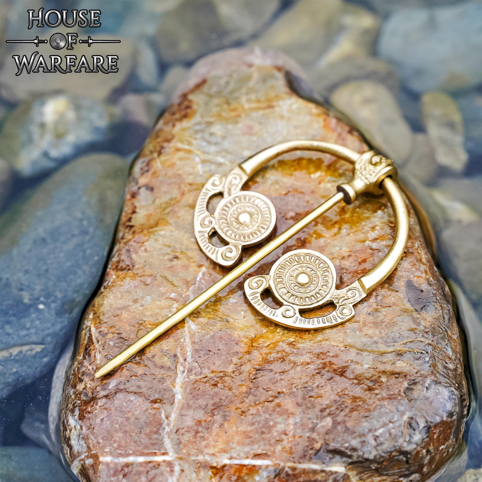 ⭐ Pure Brass Viking Celtic Fibula / Cloak Pin - Medieval Shop at House of  Warfare