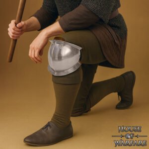 Hand-Forged Medieval Poleyns 14th–15th Century Polished Steel Knee Armor for LARP, Stage & Display