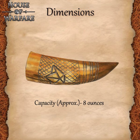 Hand-Carved Genuine Drinking Horn - Image 2