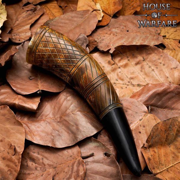 Genuine Drinking Horn with Hand-Carved Design - Image 5