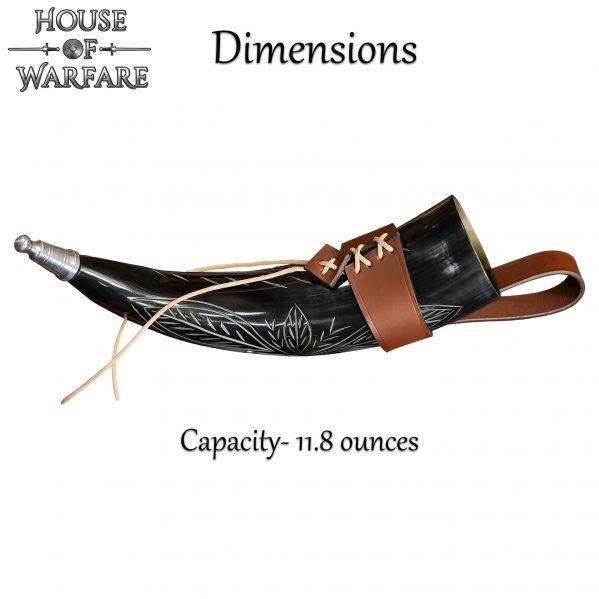 Genuine Drinking Horn with Leather Holder - Image 4