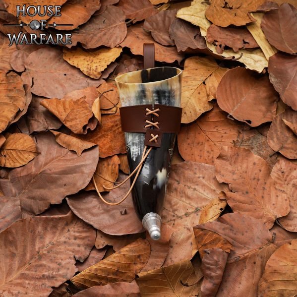 Genuine Drinking Horn with Leather Holder - Image 7