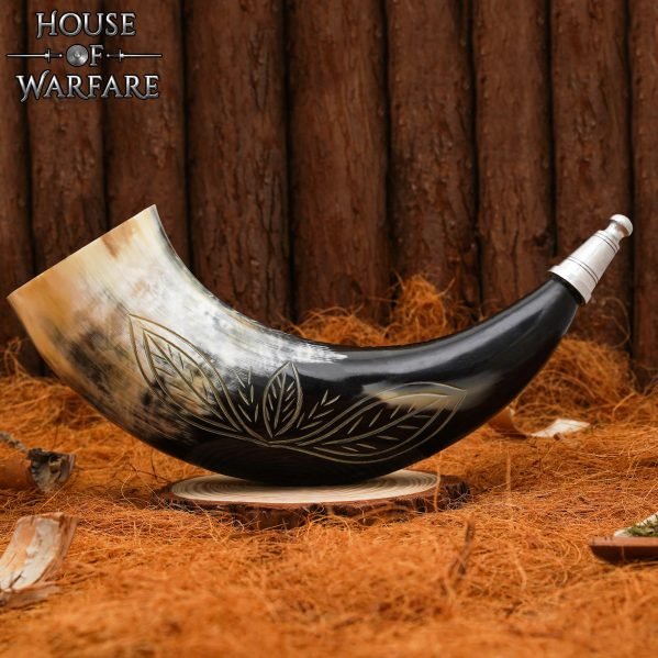 Genuine Drinking Horn with Leather Holder - Image 6