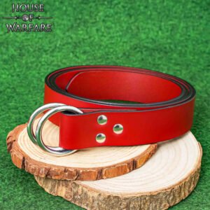 Medieval Leather Belt with Double O Ring, Ideal for LARP, Stage Costume & Collections