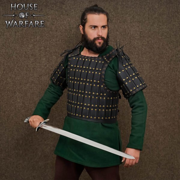Bohemond Leather Breastplate Riveted Plate Cuirass, Late Medieval Brigandine Style - Image 2