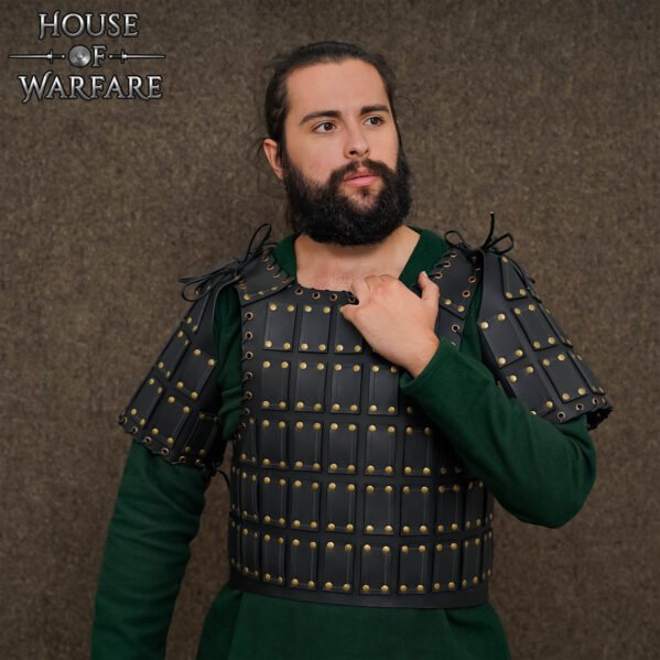 Bohemond Leather Breastplate Riveted Plate Cuirass, Late Medieval Brigandine Style - Image 5