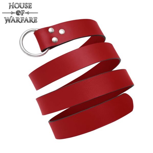 Medieval Leather Belt with Double Ring Closure - Image 4