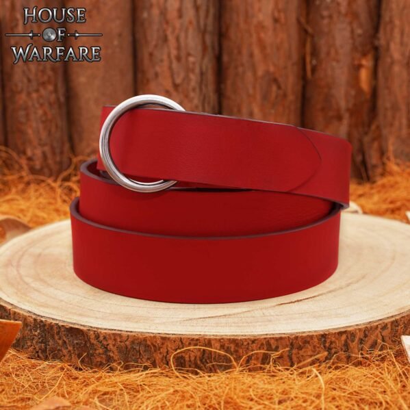 Medieval Leather Belt with Double Ring Closure - Image 5