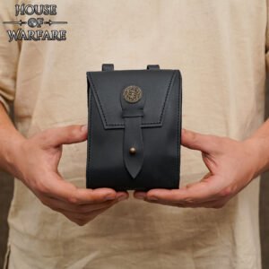 Spanish Design Medieval Leather Belt Pouch – Ideal for LARP & Fantasy Roleplay