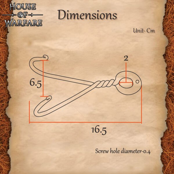 Hand Forged Sword Holder Natural Finish - Image 3