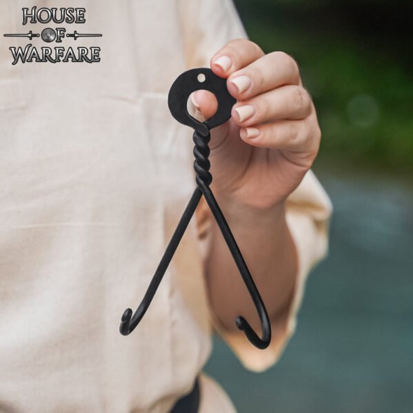 Hand Forged Sword Holder Natural Finish - Image 2