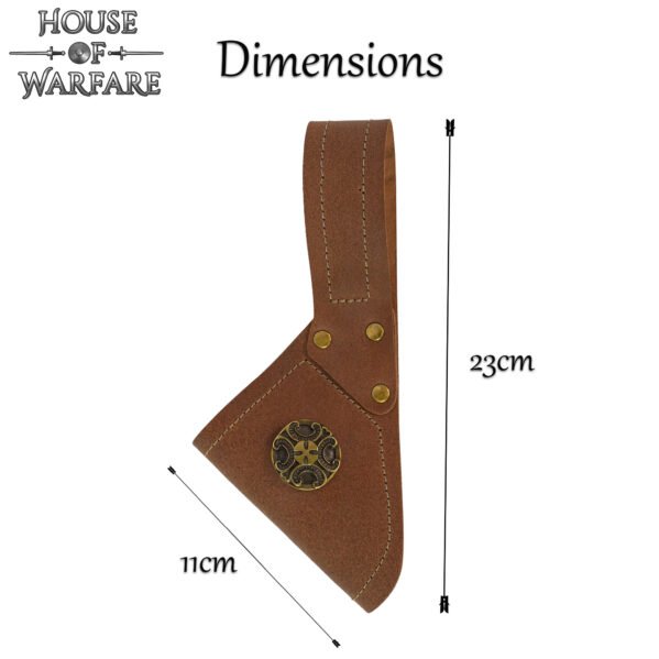 Medieval Leather Sword Frog Antique Cross Design - Image 2