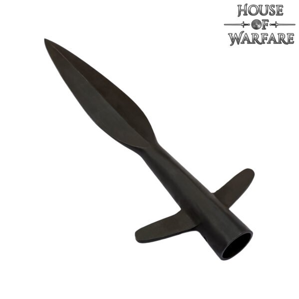 Hand-Forged Winged Spearhead – Medieval LARP Spear Tip with Leaf Blade & Side Lugs, Ideal for LARP, Stage Combat & Collections - Image 5