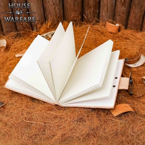 Leather Journal with Pentagram Embossing & Lock - Handcrafted - Image 7