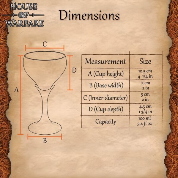 Small Princely Solid Brass Chalice / Goblet - Image 3