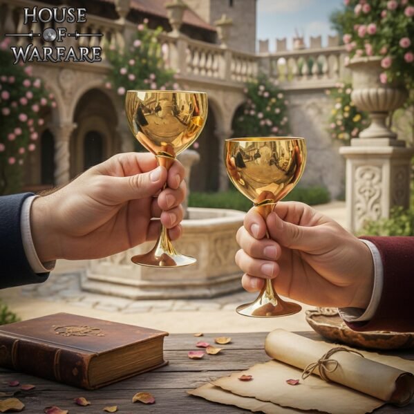 Small Princely Solid Brass Chalice / Goblet - Image 5