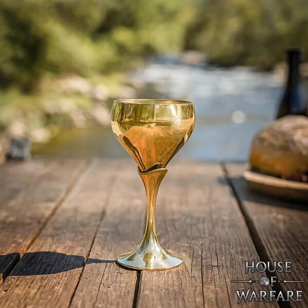 Small Princely Solid Brass Chalice / Goblet - Image 6