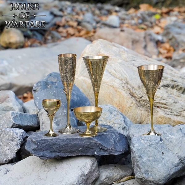 Small Princely Solid Brass Chalice / Goblet - Image 7