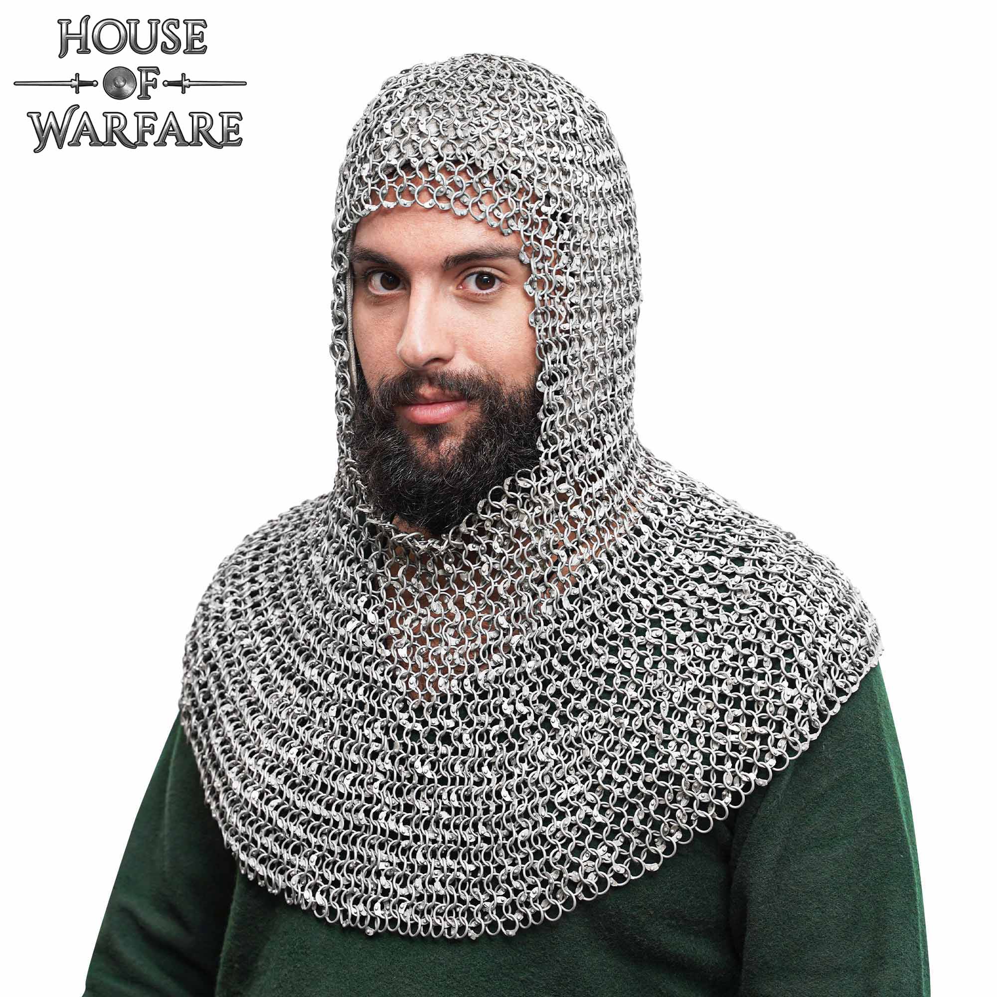 Riteted Aluminum Chainmail Coif