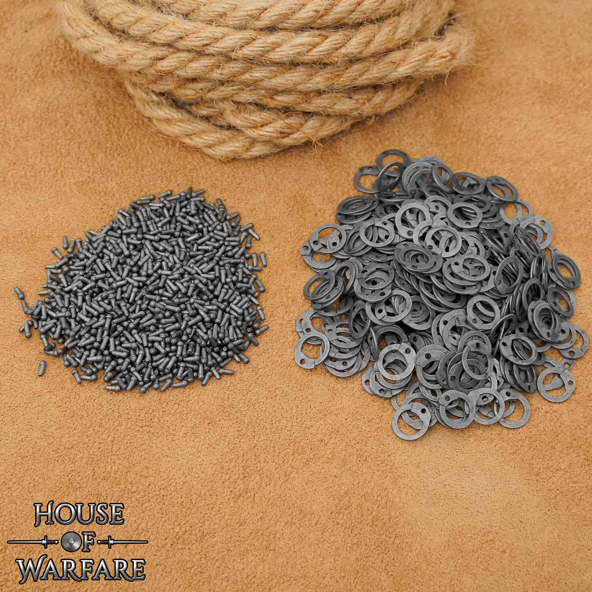 By The Sword - Loose Chainmail Rings - Aluminum Round Ring Dome