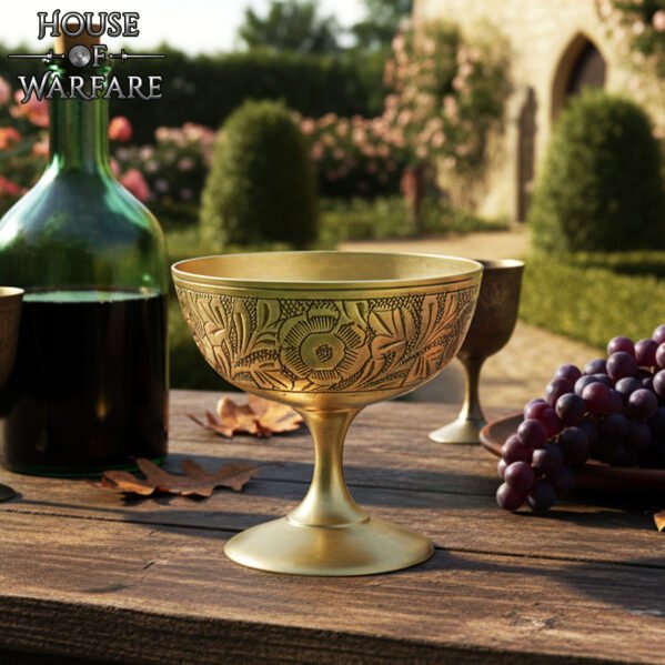 Medieval Goblet Vintage Brass Chalice – Handcrafted Cup - Image 2