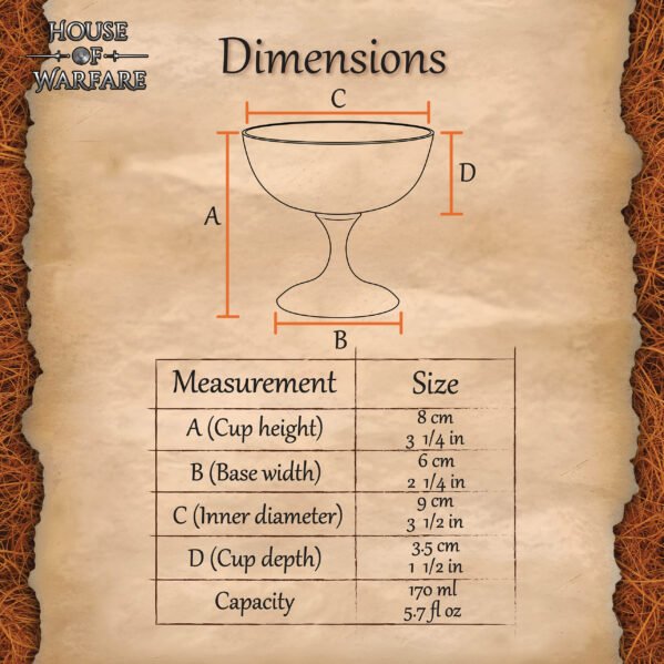 Medieval Goblet Vintage Brass Chalice – Handcrafted Cup - Image 3