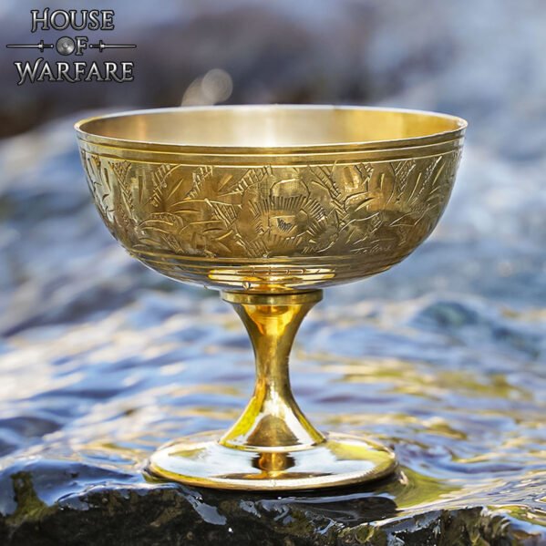 Medieval Goblet Vintage Brass Chalice – Handcrafted Cup