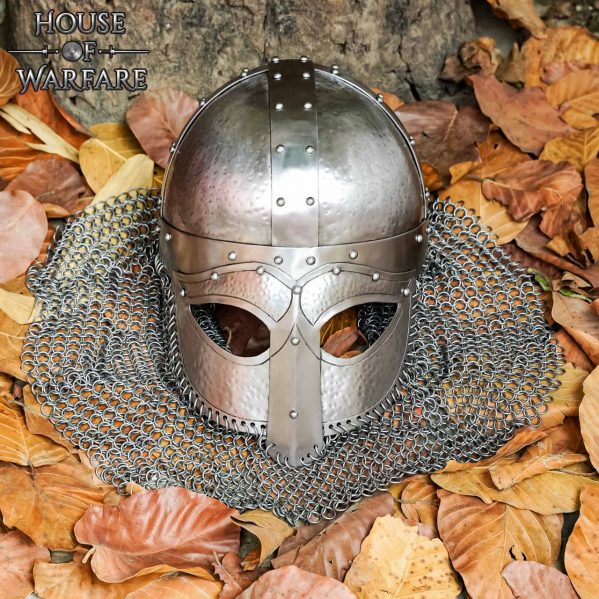 Forged Viking Spectacle Helmet with Butted Camail 16 gauge