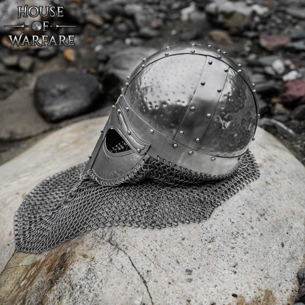 Forged Viking Spectacle Helmet with Butted Camail 16 gauge