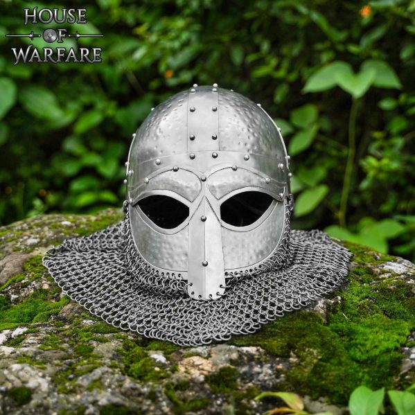 Forged Viking Spectacle Helmet with Butted Camail 16 gauge