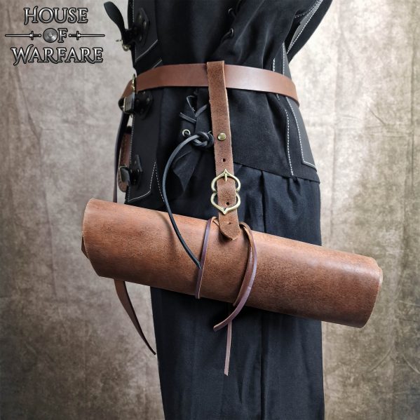 Handcrafted Genuine Leather Belt Hanging Quiver