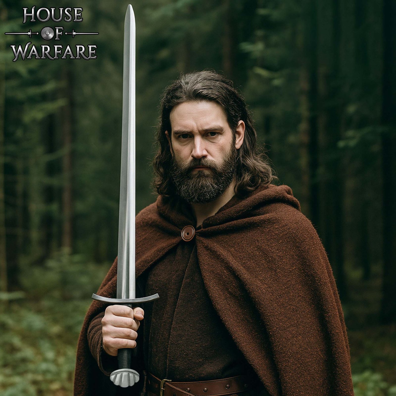 Viking Sword with Scabbard Hand Forged Steel Blade, Fluted Pommel – Collector’s Display - Image 2