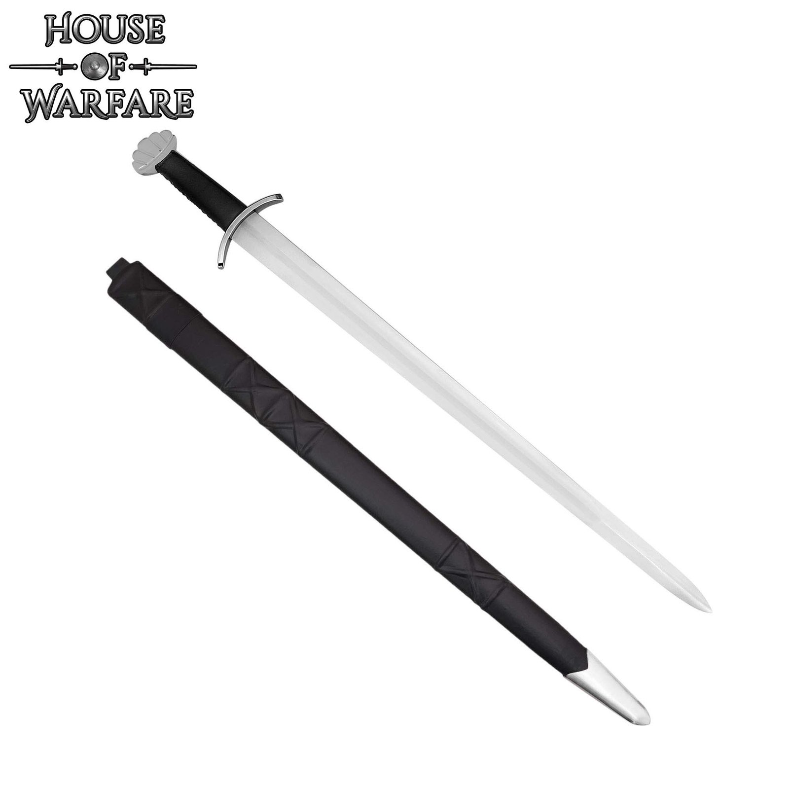 Viking Sword with Scabbard Hand Forged Steel Blade, Fluted Pommel – Collector’s Display - Image 4