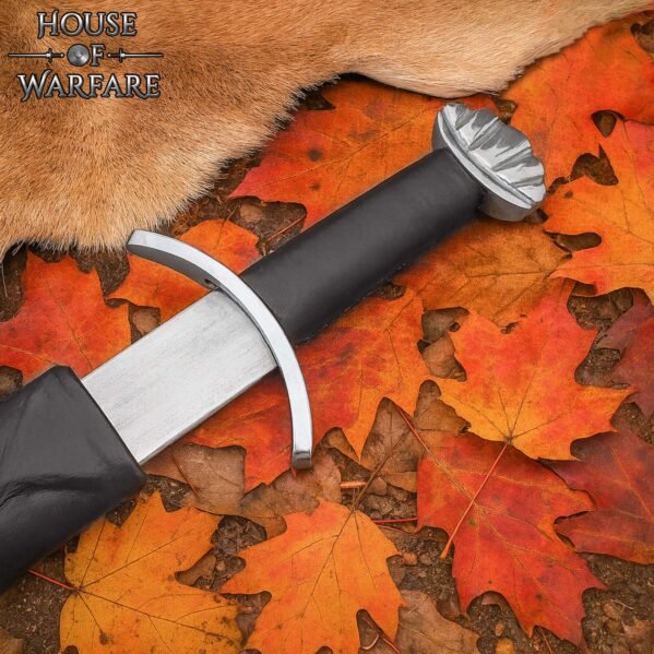 Viking Sword with Scabbard Hand Forged Steel Blade, Fluted Pommel – Collector’s Display - Image 6