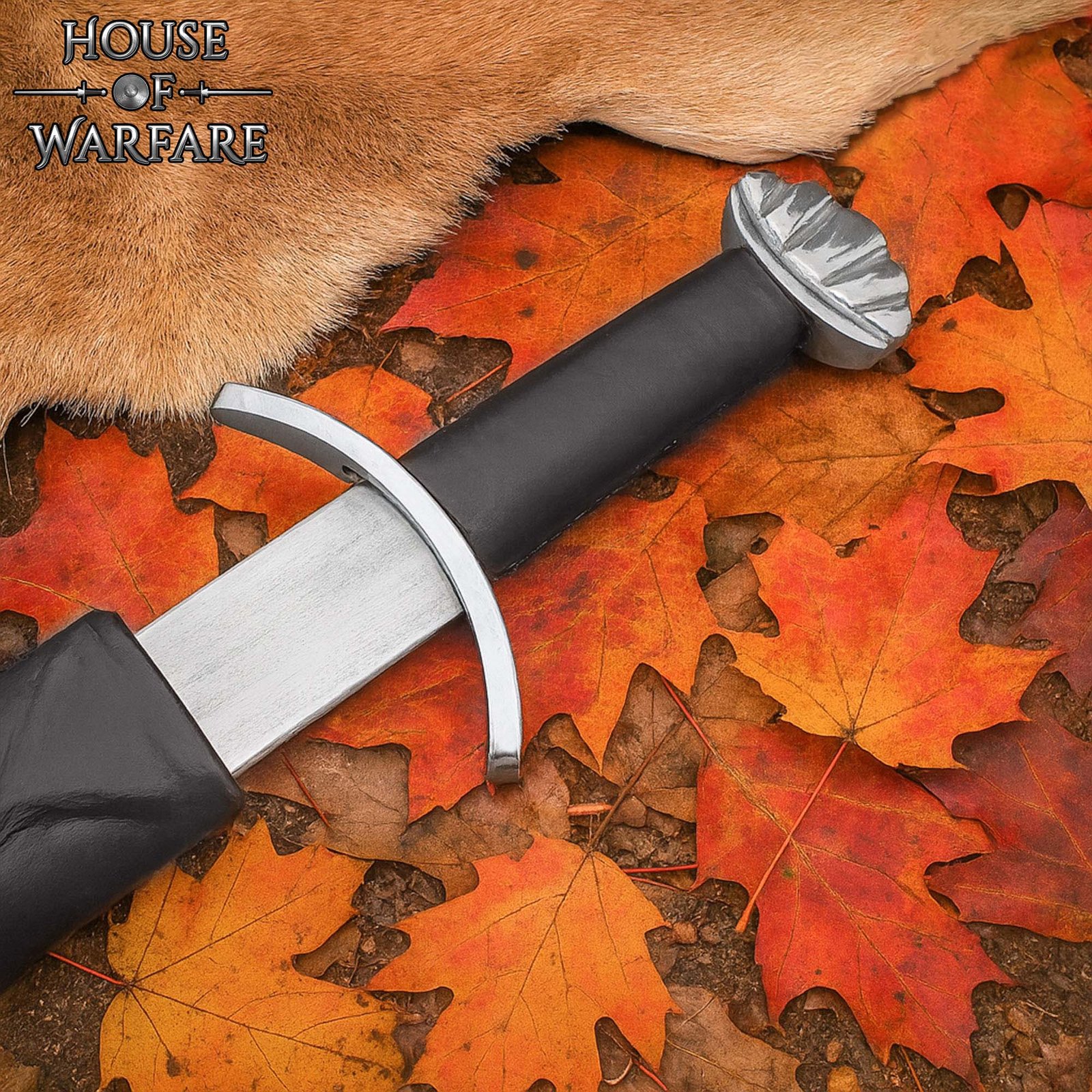 Viking Sword with Scabbard Hand Forged Steel Blade, Fluted Pommel – Collector’s Display - Image 6