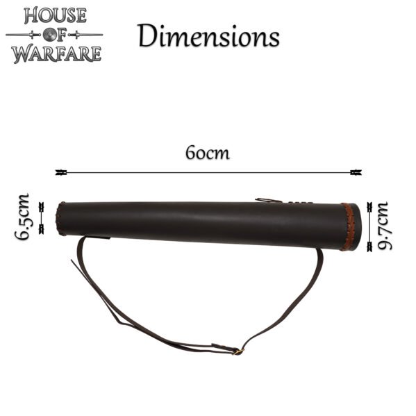 Medieval Leather Back Quiver – Handmade Archery Gear - Image 3