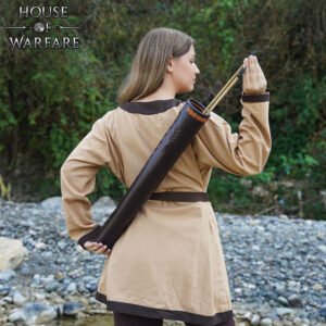Medieval Leather Back Quiver – Handmade Archery Gear