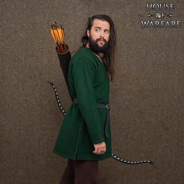 Medieval Leather Back Quiver – Handmade Archery Gear - Image 6