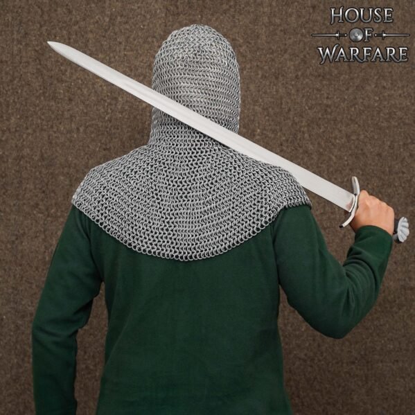 Medieval Chainmail Coif 14 Gauge 10 mm Butted Aluminium with Rubber Rings - Image 5