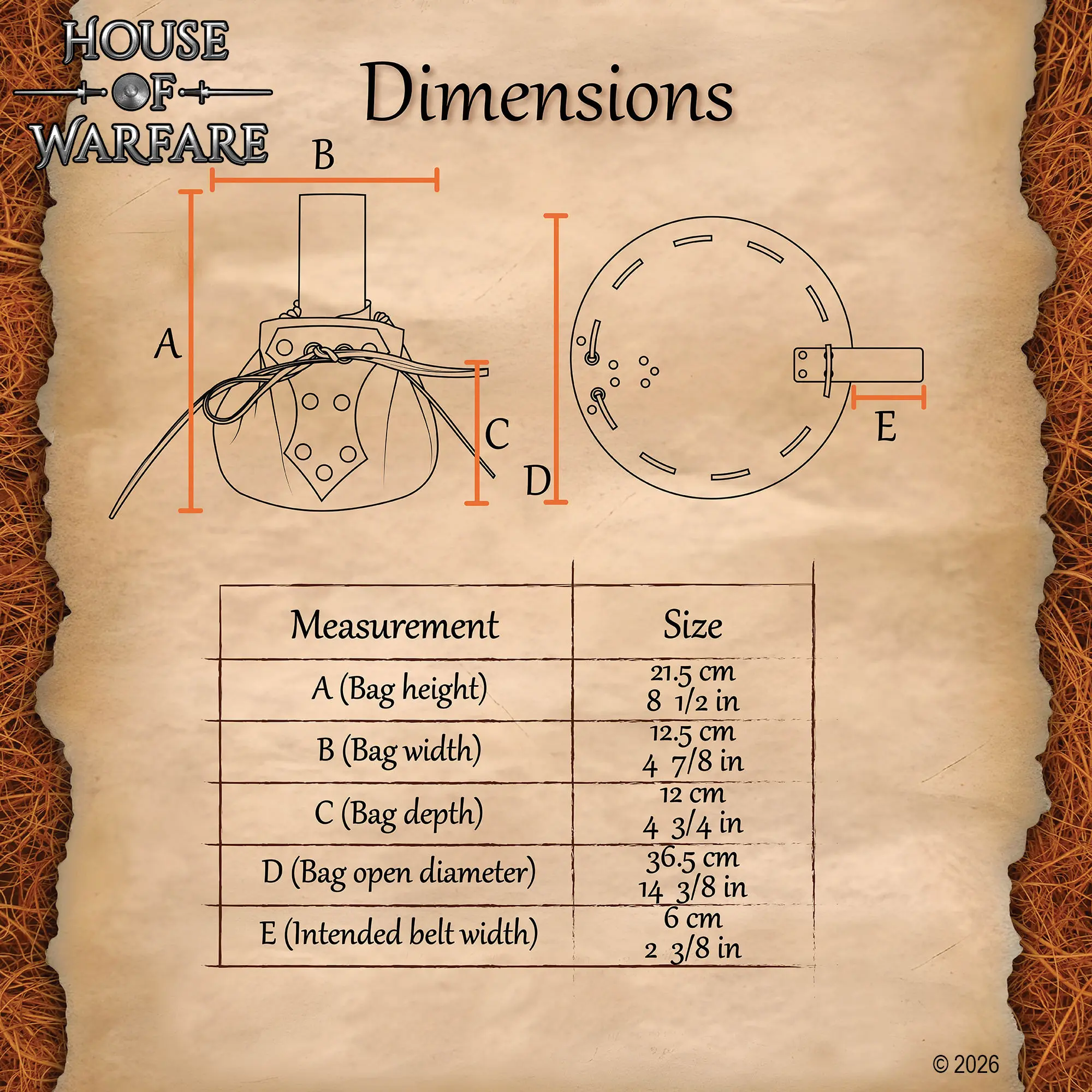 Gathered Medieval Belt Pouch - Image 3