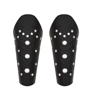 Black Leather Arm Bracers