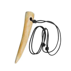 Viking Horn Pendant with Adjustable Leather Cord