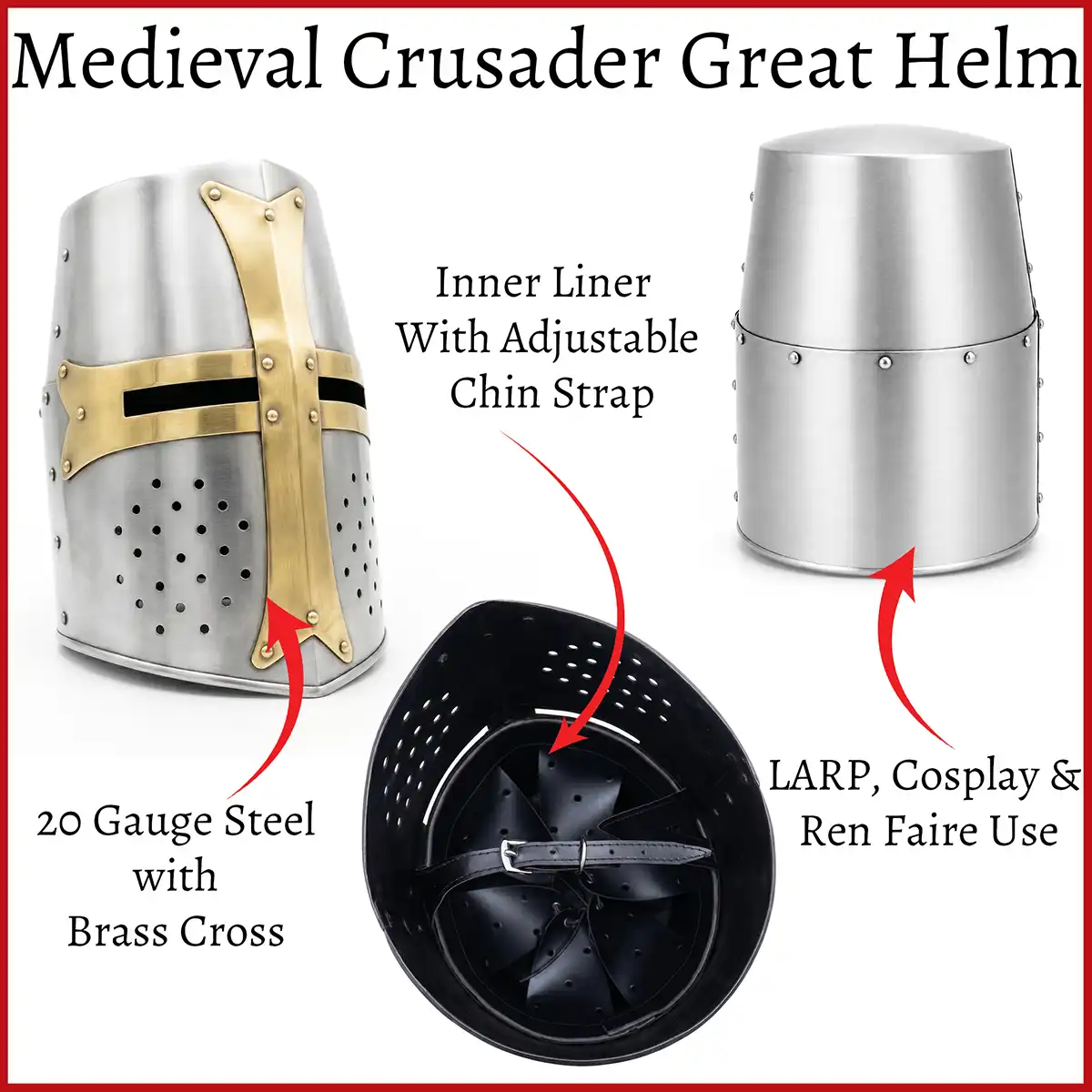 Brass Crusader Helmet 13th Century - Image 7